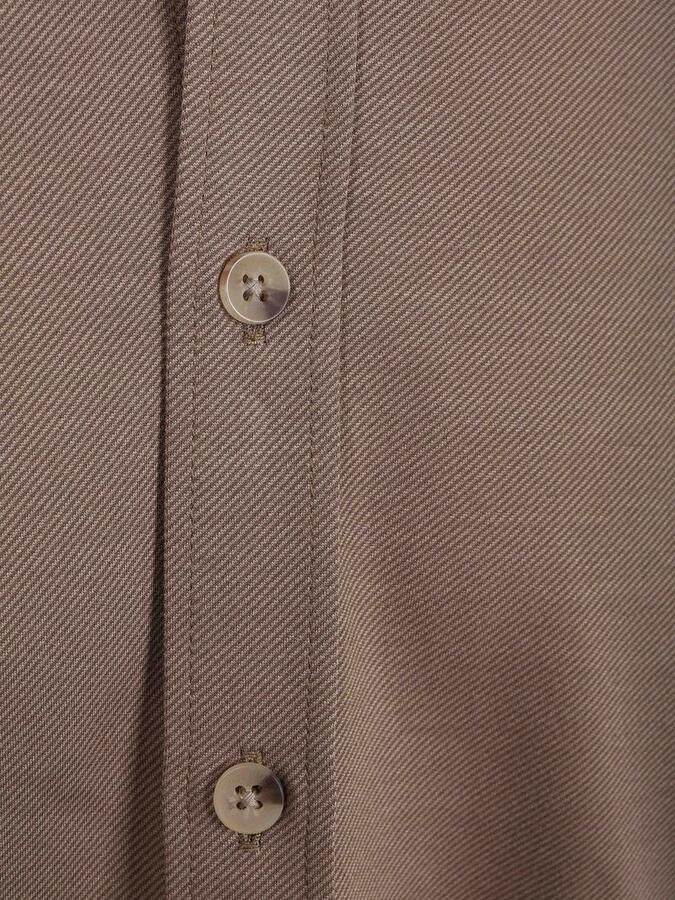 Cast Iron Overhemd Lange Mouw Overhemd Twill Jersey Walnut - Foto 6