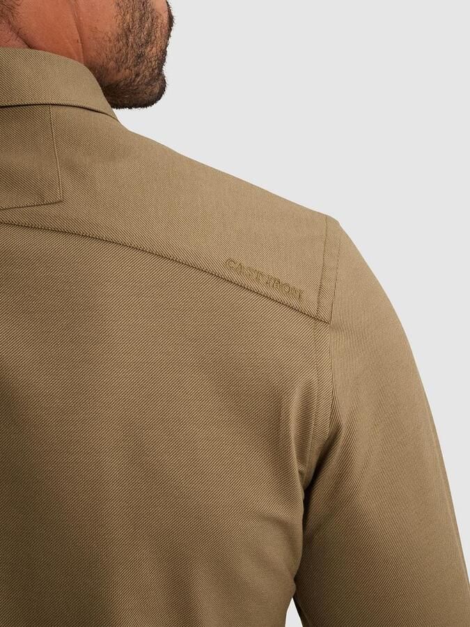 CAST IRON Heren Overhemden Long Sleeve Shirt Twill Jersey Taupe - Foto 9