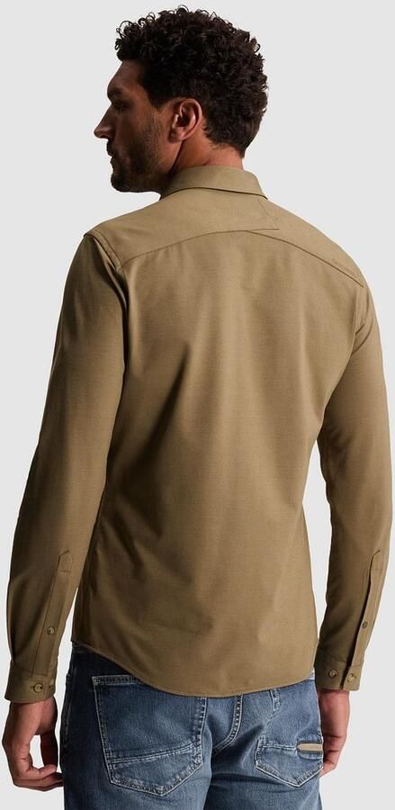 CAST IRON Heren Overhemden Long Sleeve Shirt Twill Jersey Taupe - Foto 11