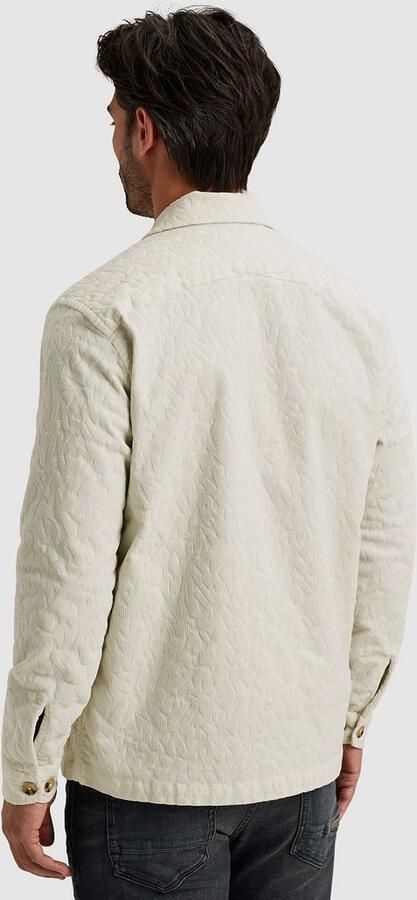 CAST IRON Heren Overshirts Ribcord Tonal Print Ecru - Foto 9