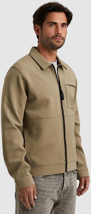 Cast Iron Windjack Overshirt Interlock Sweat Kaki - Foto 11