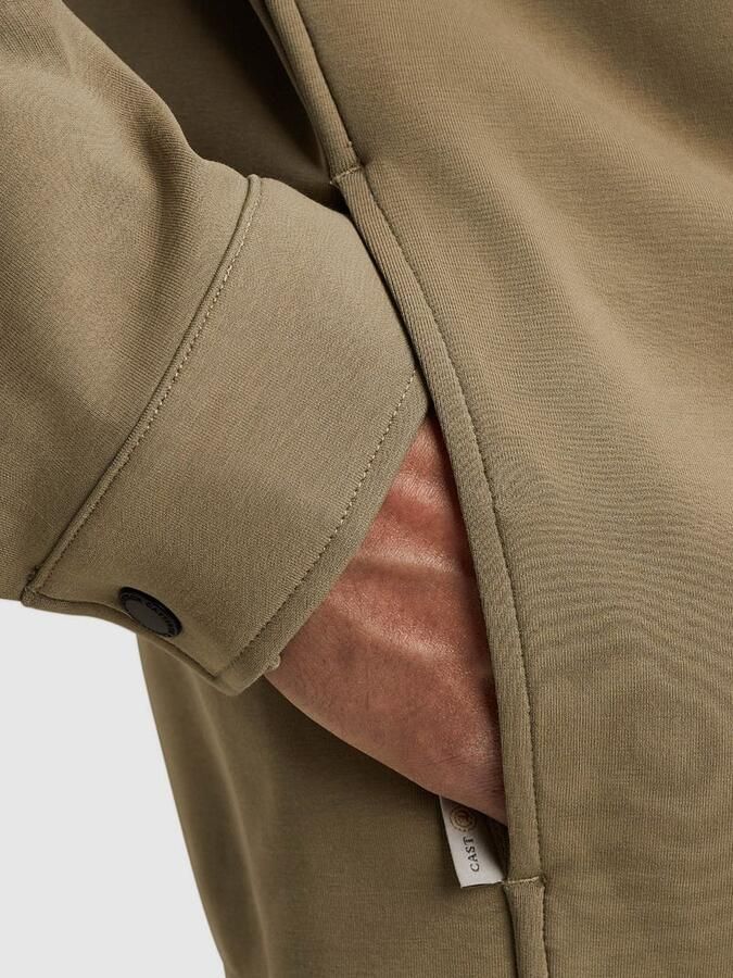 Cast Iron Windjack Overshirt Interlock Sweat Kaki - Foto 9