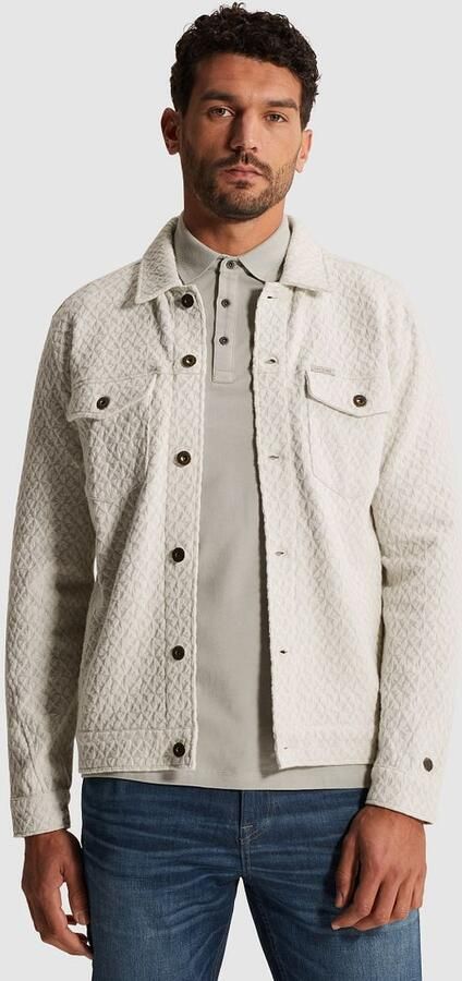 Cast Iron Overshirt Jacquard Ecru - Foto 7