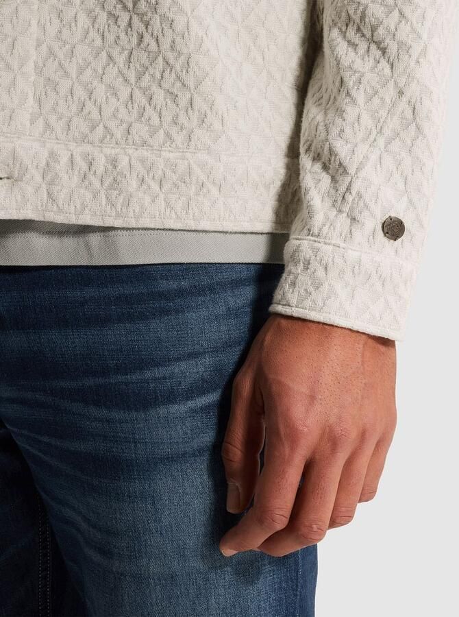 Cast Iron Overshirt Jacquard Ecru - Foto 6