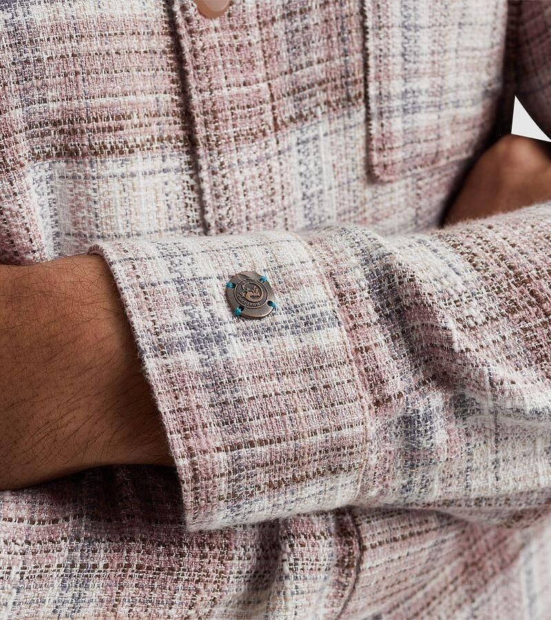 Cast Iron YD Check Regular Overhemd Lange Mouw Purple Heren - Foto 2