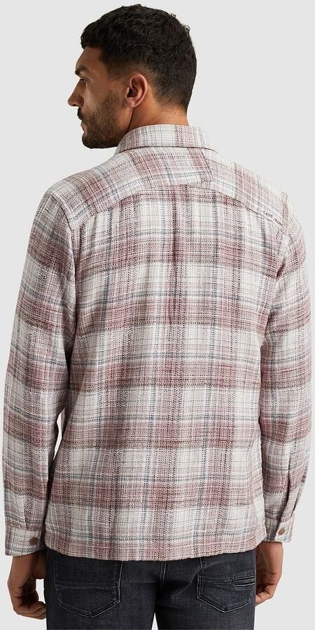 Cast Iron YD Check Regular Overhemd Lange Mouw Purple Heren - Foto 4