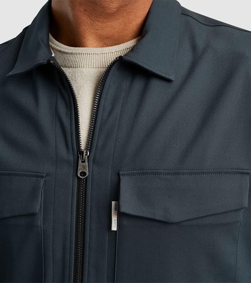 CAST IRON Heren Overshirts Long Sleeve Shirt Overshirt Regular Fit Blauw - Foto 2