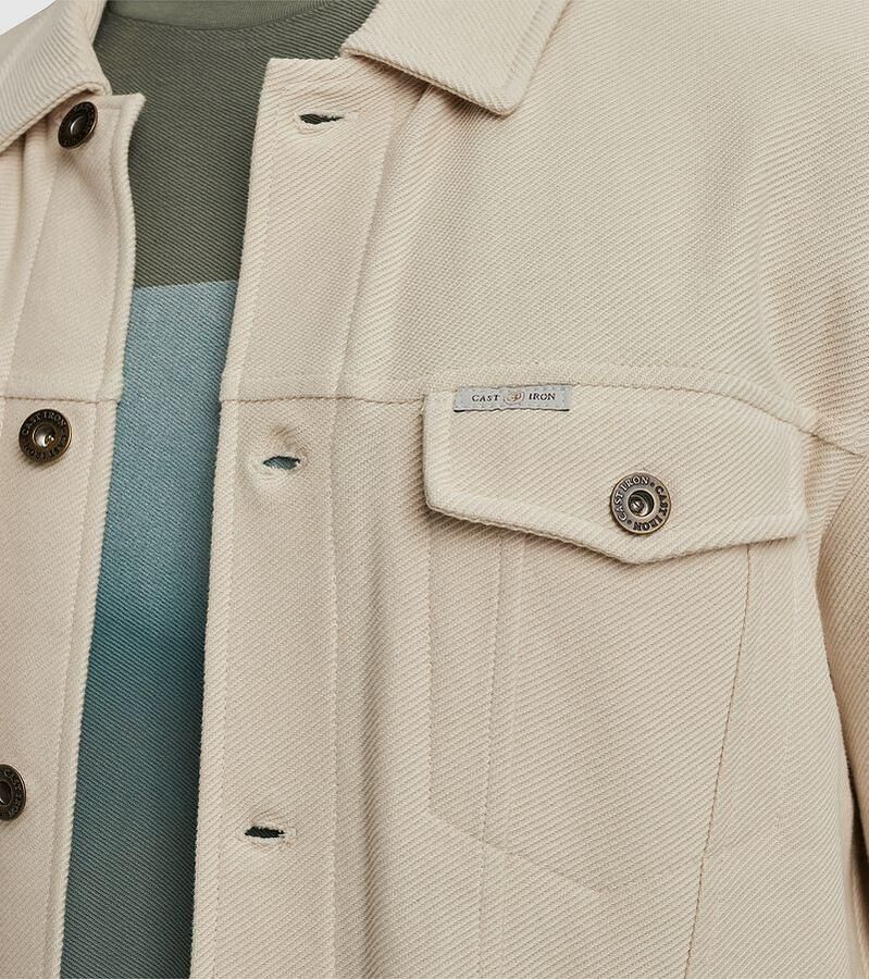 CAST IRON Heren Jassen Button Jacket Twill Beige