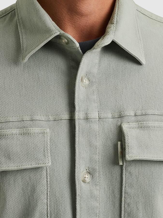 CAST IRON Heren Overshirts Cf Twill Overshirt Lichtgrijs - Foto 5
