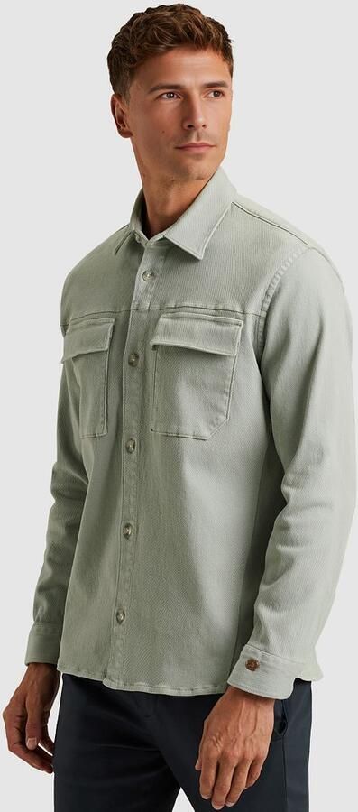 CAST IRON Heren Overshirts Cf Twill Overshirt Lichtgrijs - Foto 9