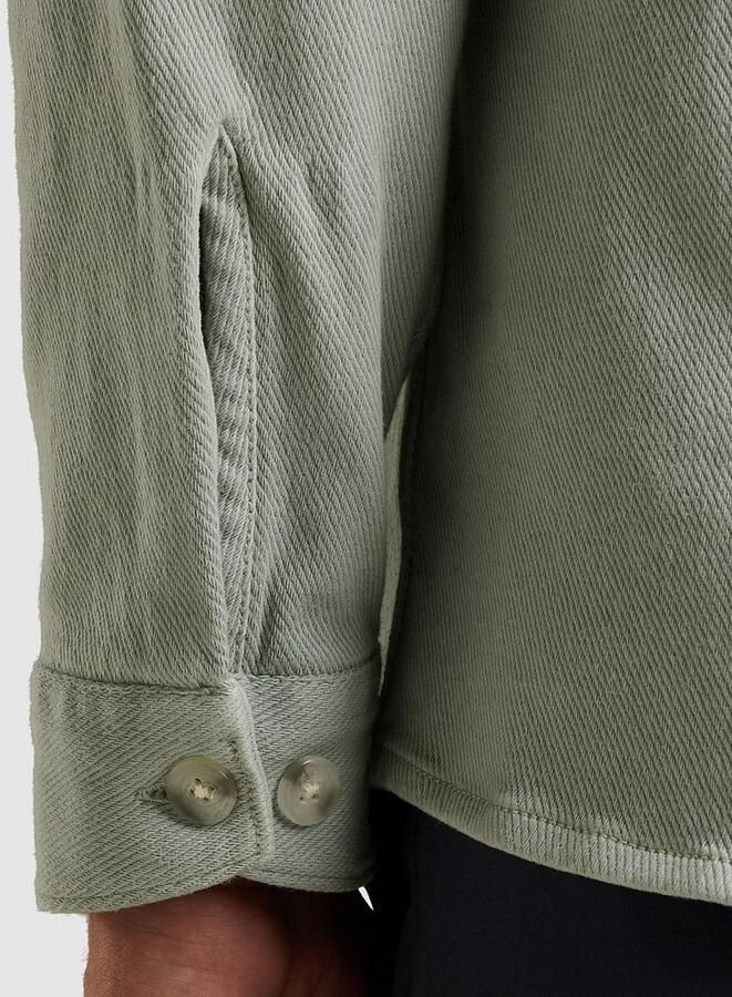 CAST IRON Heren Overshirts Cf Twill Overshirt Lichtgrijs - Foto 7