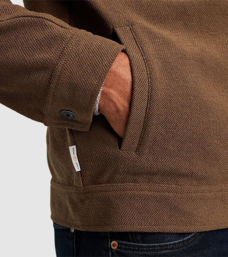 Cast Iron Overshirt Twill Jersey Bruin - Foto 2