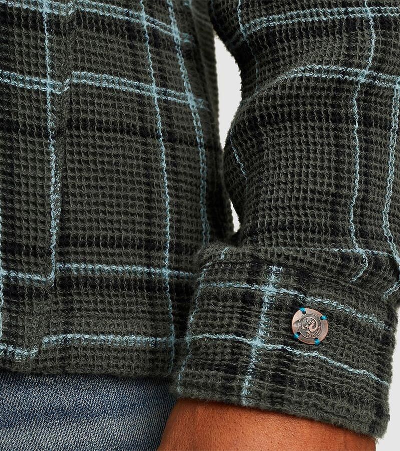 CAST IRON Heren Overshirts Long Sleeve Shirt Yd Check Regular Fit Groen