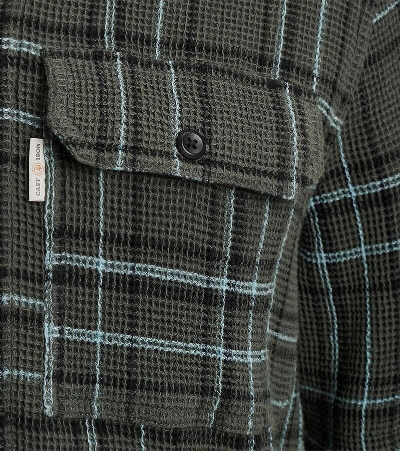 CAST IRON Heren Overshirts Long Sleeve Shirt Yd Check Regular Fit Groen - Foto 2