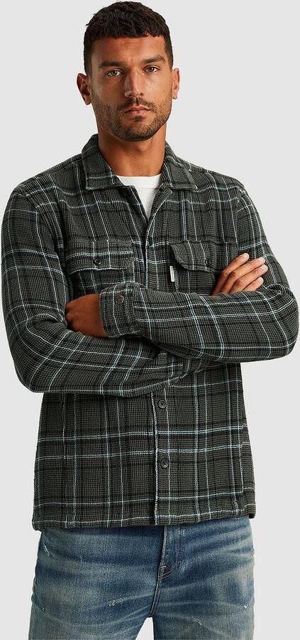 CAST IRON Heren Overshirts Long Sleeve Shirt Yd Check Regular Fit Groen - Foto 5