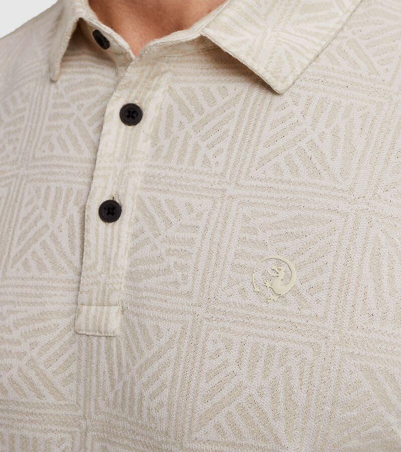 Cast Iron Polo Jacquard Print Ecru - Foto 2