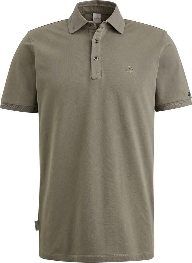 CAST IRON Heren Polo's & T-shirts Short Sleeve Polo Fine Pique Essential Groen - Foto 5