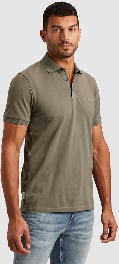 CAST IRON Heren Polo's & T-shirts Short Sleeve Polo Fine Pique Essential Groen - Foto 4