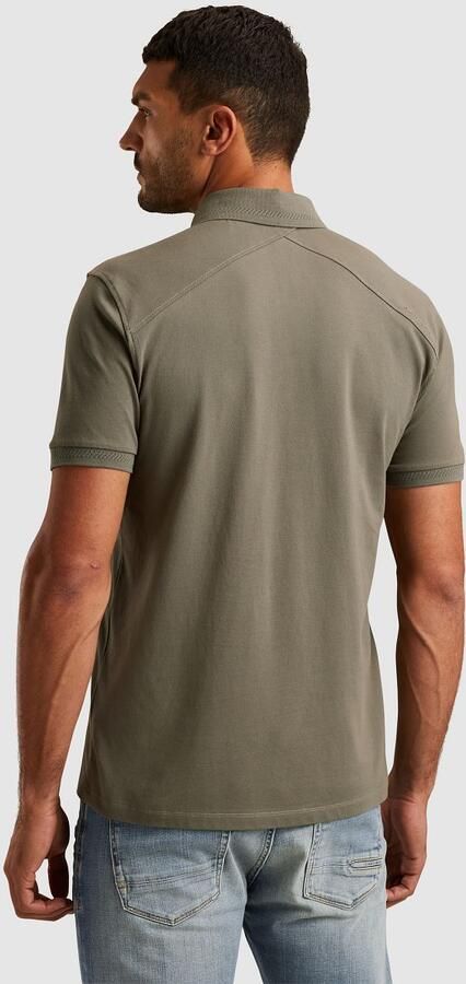 CAST IRON Heren Polo's & T-shirts Short Sleeve Polo Fine Pique Essential Groen - Foto 3