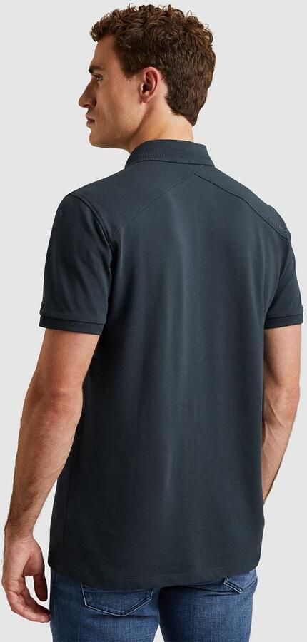 CAST IRON Heren Polo's & T-shirts Short Sleeve Polo Fine Pique Essential Blauw - Foto 7