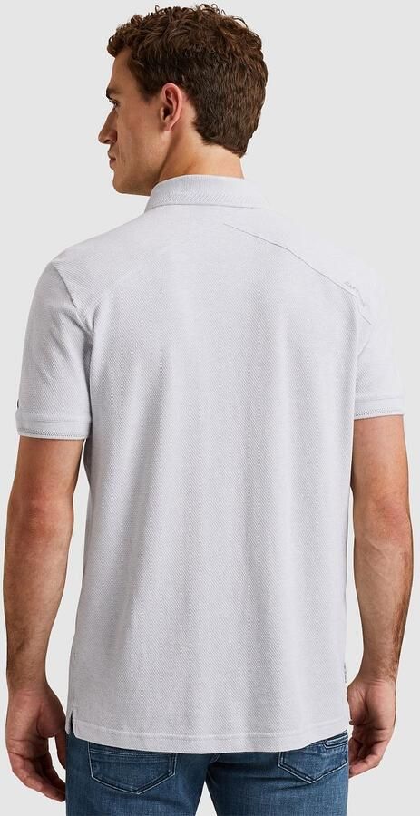 CAST IRON Heren Polo's & T-shirts Short Sleeve Polo Popcorn Jersey Melange Lichtblauw - Foto 9