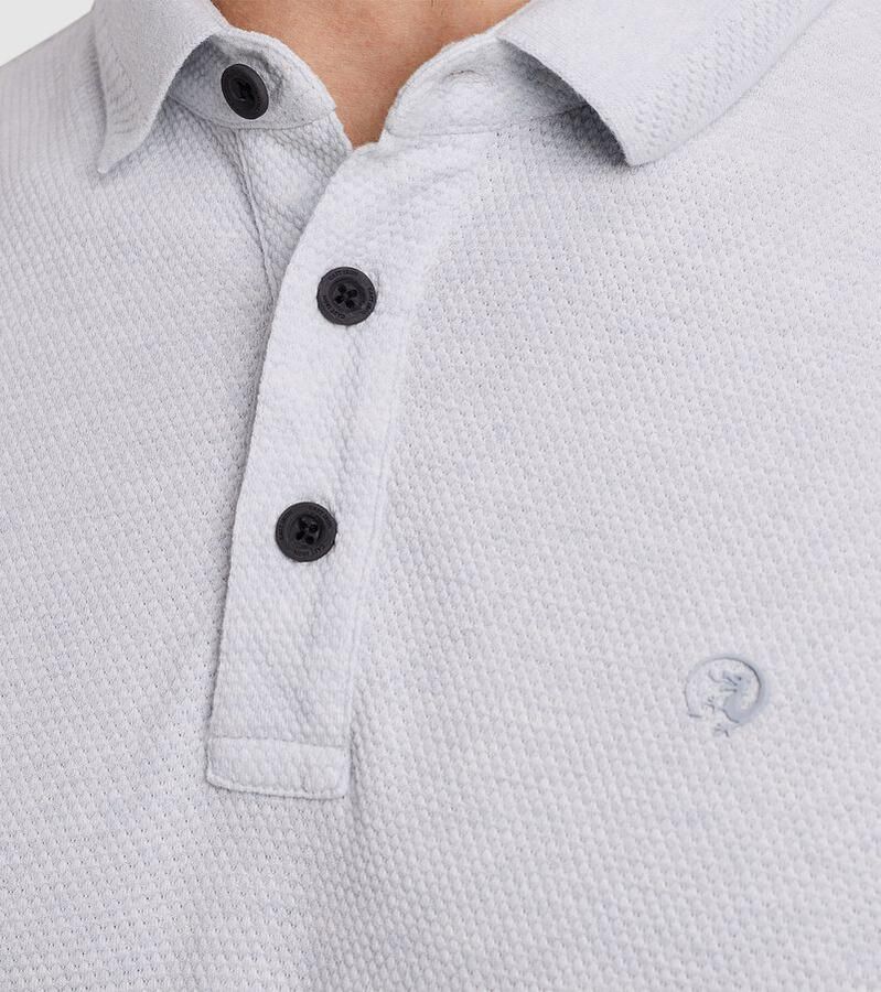 CAST IRON Heren Polo's & T-shirts Short Sleeve Polo Popcorn Jersey Melange Lichtblauw - Foto 5