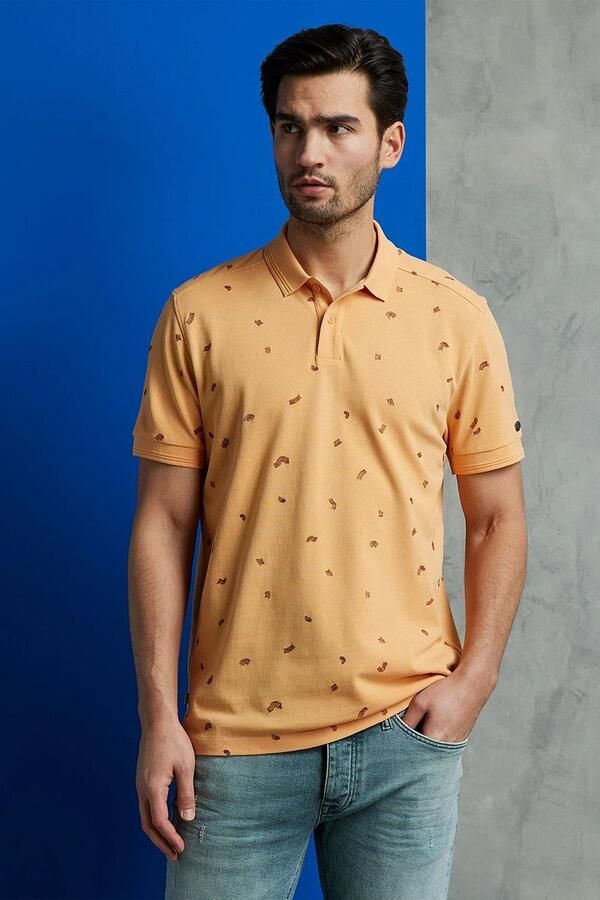 Cast Iron T-shirt Polo Shirt Apricot Oranje