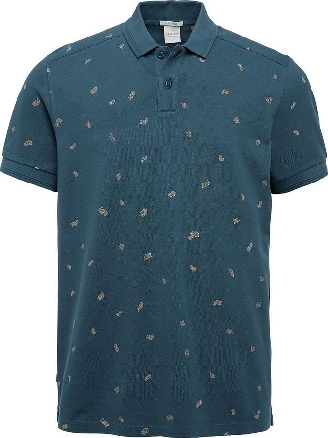 Cast Iron Donkerblauwe Polo Short Sleeve Polo Relaxed Fit Pique Jersey - Foto 3