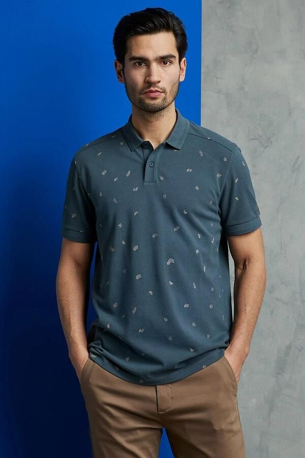 Cast Iron Donkerblauwe Polo Short Sleeve Polo Relaxed Fit Pique Jersey - Foto 2