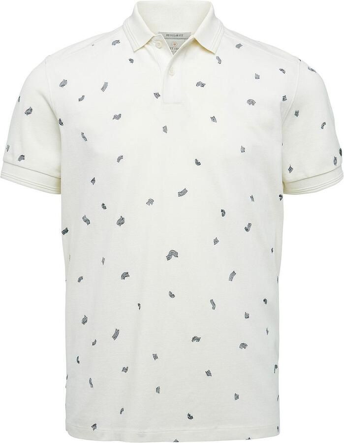 Cast Iron Gebroken Wit Polo Short Sleeve Polo Relaxed Fit Pique Jersey - Foto 4