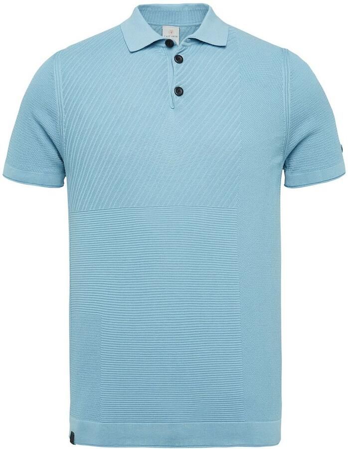 CAST IRON Heren Polo's & T-shirts Short Sleeve Polo Cotton Modal Lichtblauw - Foto 6
