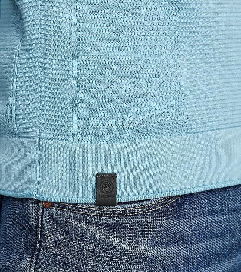 CAST IRON Heren Polo's & T-shirts Short Sleeve Polo Cotton Modal Lichtblauw - Foto 2