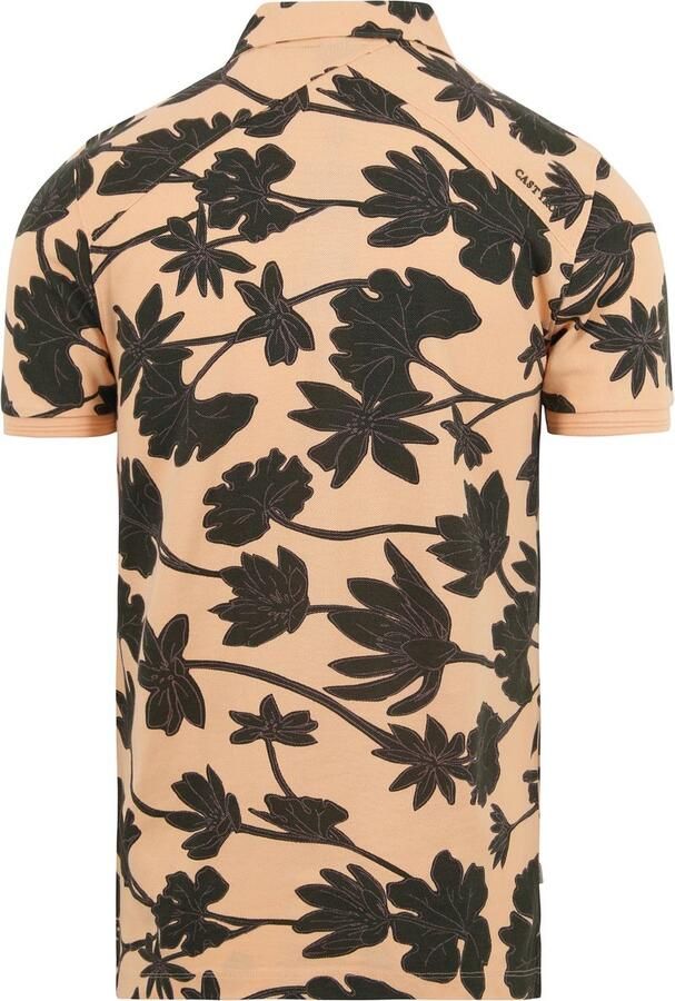 Cast Iron regular fit polo met all over print bleached apricot - Foto 6