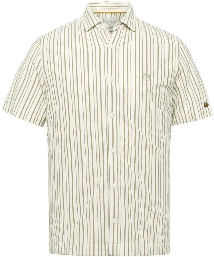 Cast Iron Gebroken Wit Casual Overhemd Short Sleeve Shirt Jersey Stripe With Structure - Foto 2