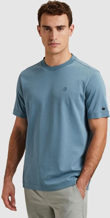 CAST IRON Heren Polo's & T-shirts Short Sleeve R-neck Regular Fit Interlock Blauw - Foto 3
