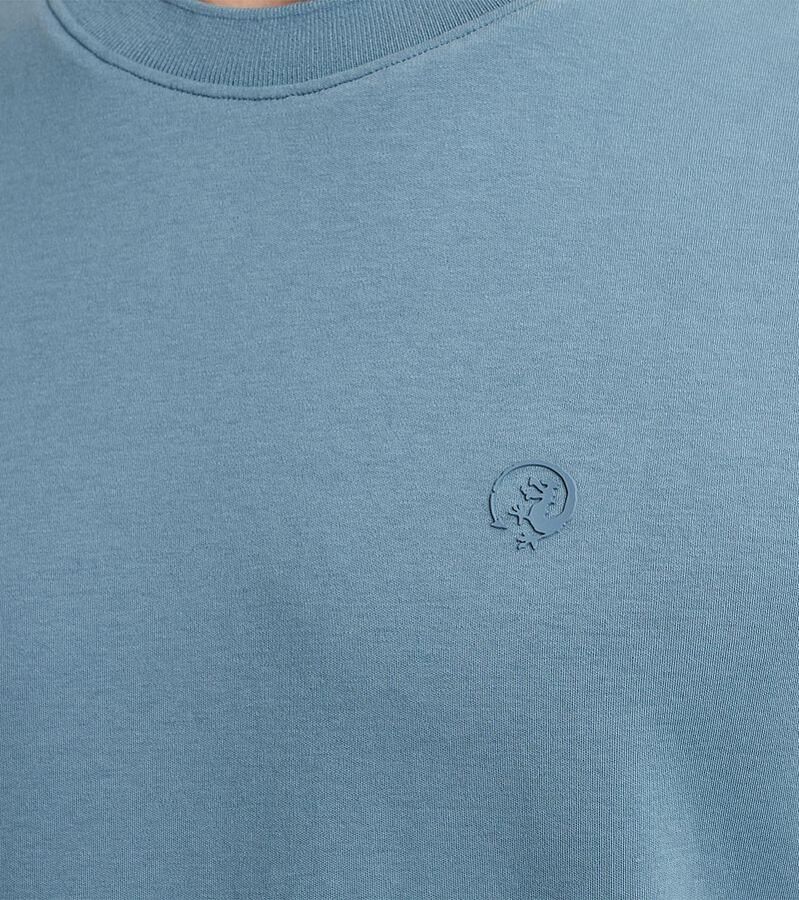 CAST IRON Heren Polo's & T-shirts Short Sleeve R-neck Regular Fit Interlock Blauw