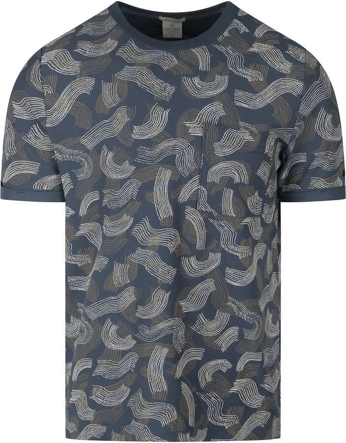 Cast Iron Donkerblauwe T shirt Short Sleeve R neck Relaxed Fit Cotton Twill - Foto 8