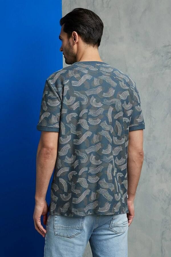 Cast Iron Donkerblauwe T shirt Short Sleeve R neck Relaxed Fit Cotton Twill - Foto 6