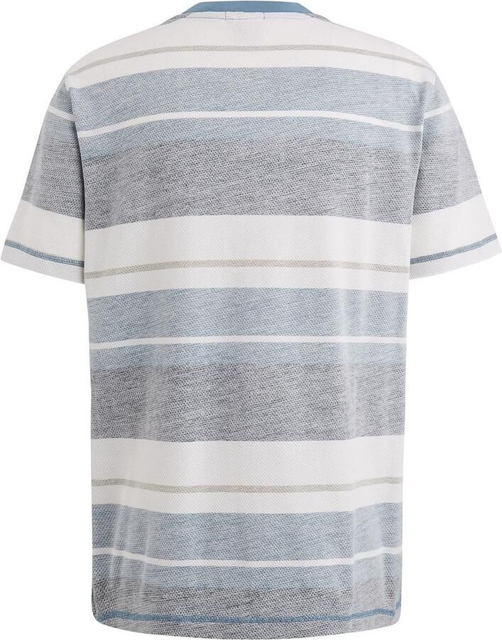 Cast Iron T-shirt Knitted Streep Blauw - Foto 2