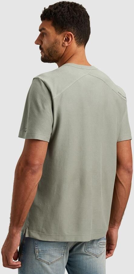 Cast Iron T-shirt met textuur groen - Foto 3