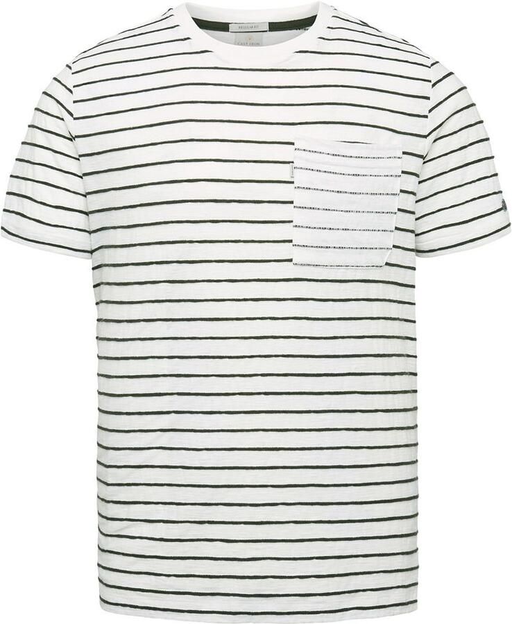 CAST IRON Heren Polo's & T-shirts Short Sleeve R-neck Regular Fit Cotton Slub Gebroken Wit - Foto 2