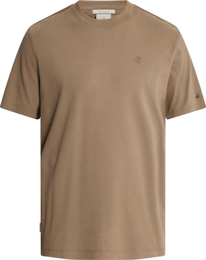 CAST IRON Heren Polo's & T-shirts Short Sleeve R-neck Regular Fit Interlock Taupe - Foto 8