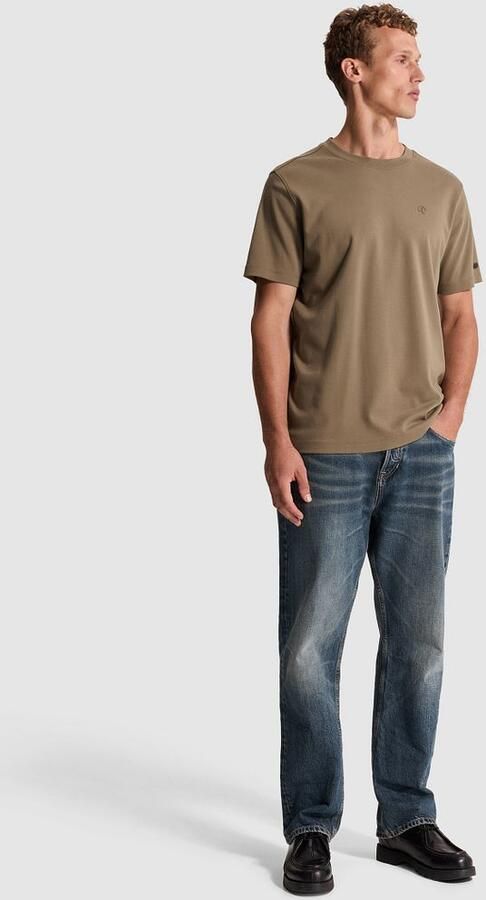 CAST IRON Heren Polo's & T-shirts Short Sleeve R-neck Regular Fit Interlock Taupe - Foto 9