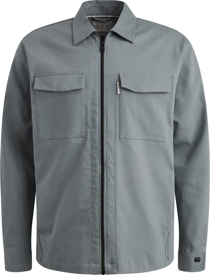 Cast Iron Sweaters Tech Overshirt met rits Stormy Blauw - Foto 7