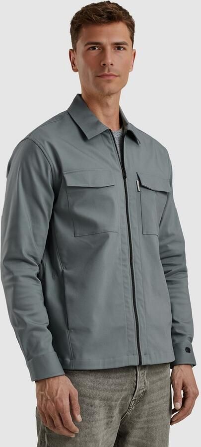 Cast Iron Sweaters Tech Overshirt met rits Stormy Blauw - Foto 12