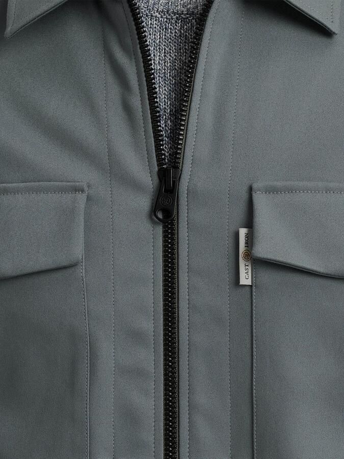 Cast Iron Sweaters Tech Overshirt met rits Stormy Blauw - Foto 8