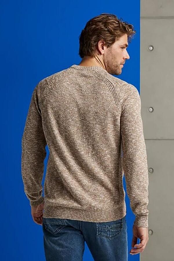 CAST IRON Heren Truien & Vesten R-neck Regular Fit Cotton Mouline Slub Groen - Foto 2