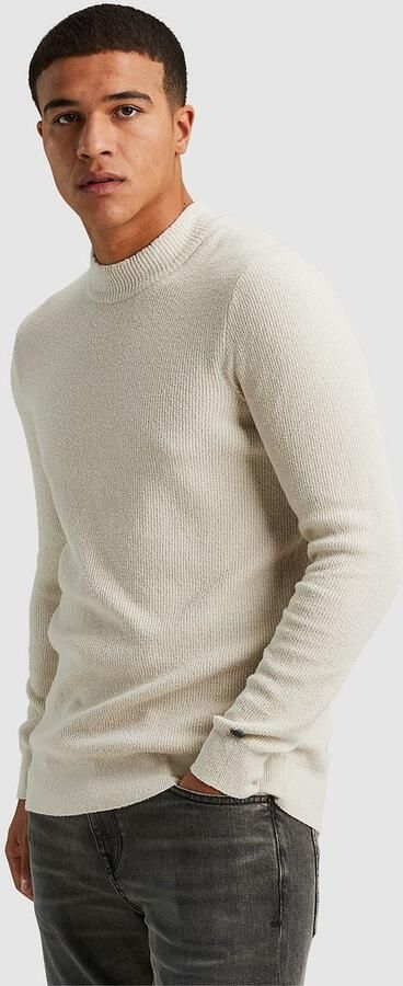 CAST IRON Heren Truien & Vesten Mock Neck Fine Boucle Beige - Foto 4