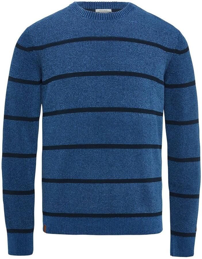 Cast Iron Sweater Trui Gesrteept Donkerblauw - Foto 2