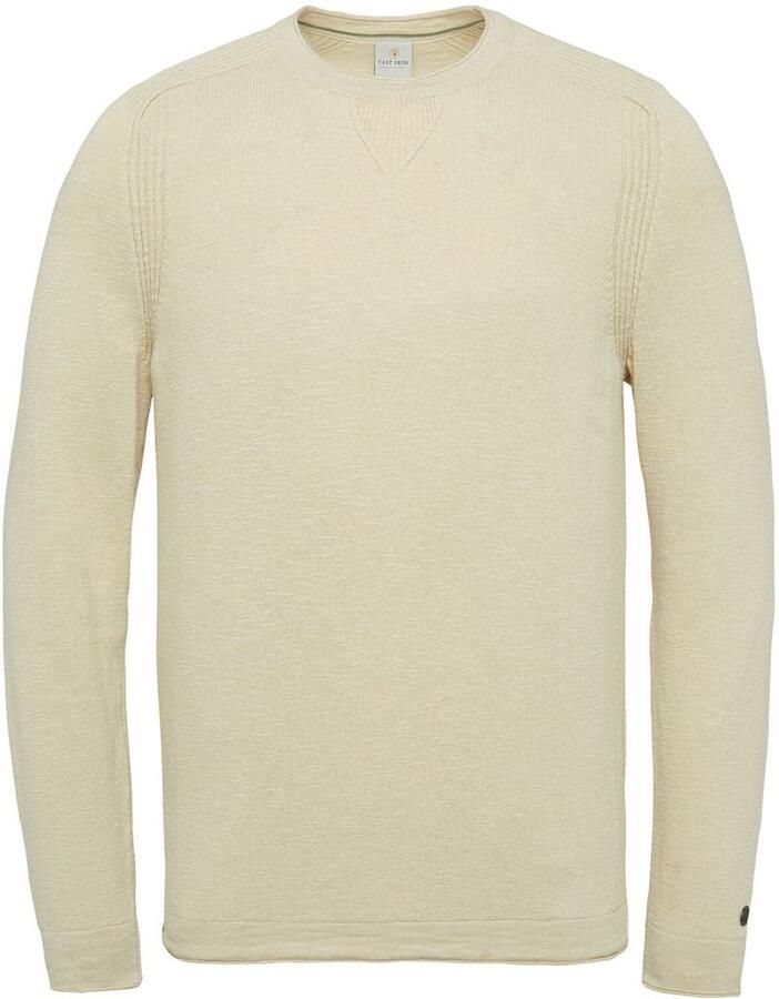 Cast Iron Grijze Trui Crewneck Linen Cotton Slub - Foto 2